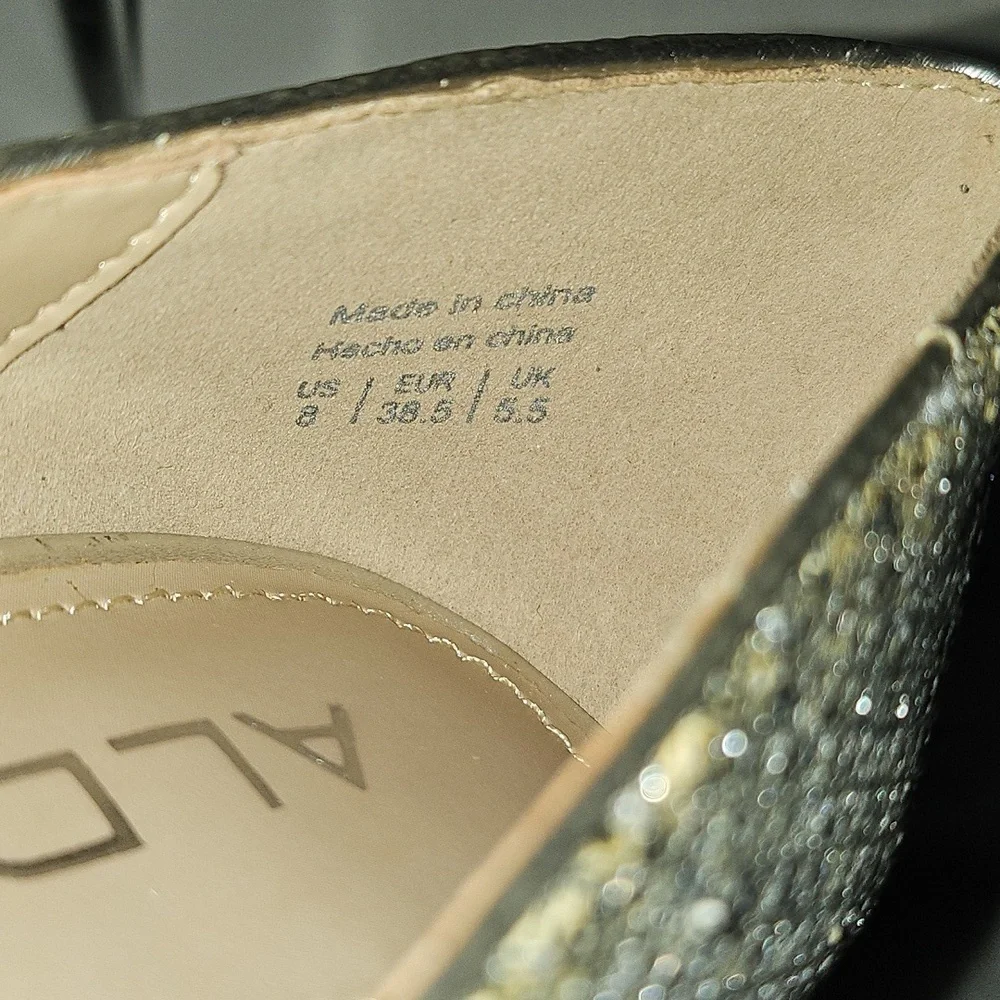 Aldo Fran Silver Platform Heels Size 8 - Picture 8 of 16